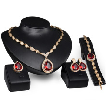 Shangjie Oem Kalung Areten schöne Wassertropfen Schmuckset Luxus Halskette &amp; Armband Frauen Dimond Hochzeit Schmuckset Set